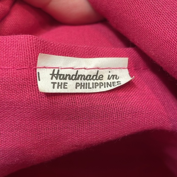 Pink and Teal Textured Cloth Purse, Philippines. - Picture 4 of 9